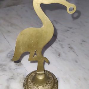 Brass  One Legged Stork Statue