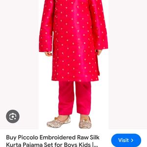 Silk Kurta Payjama Embroidered For Boys