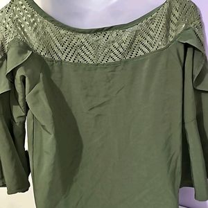 Bell Sleeve Olive Top