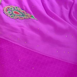 Magenta Saree