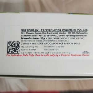 Forever Living Aloe Avocado Face And Body Soap