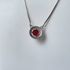 Red Pendant With Chain