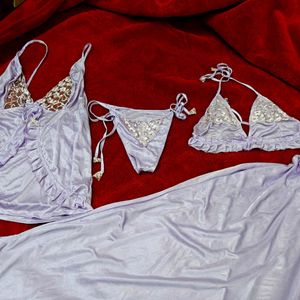 4 Piece Nighty Set