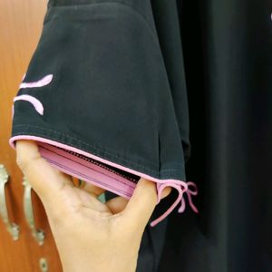 Most Trending Pink Bow Embroidery Abaya