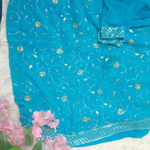 Beautiful Saree Sky blue Color