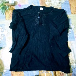 Black Woolen T-shirt