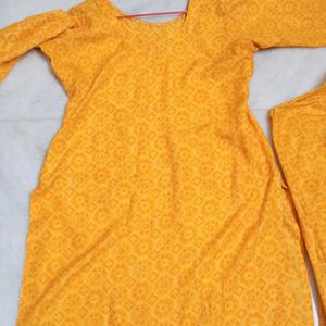 Yellow Cotton Shalwar Suit