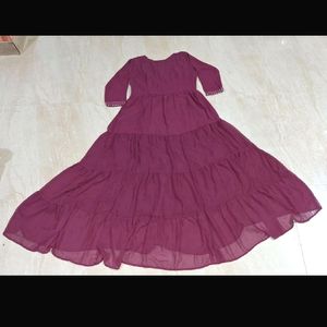 Anarkali Gown In Marron