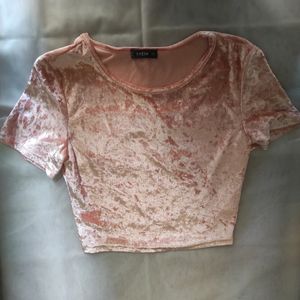 Velvet Peach Crop Top