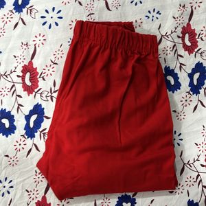 Red Colour Cotton Leggings