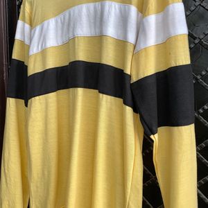 Men Yellow Tshirt Full Sleeve