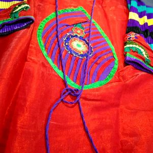 RED AND GREEN Embroidered SUIT On Eid