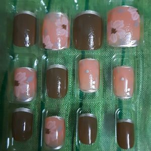 Reusable|Washable Korean Nails - Set Of 12