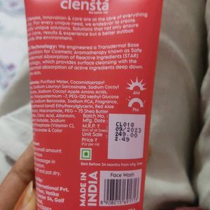 Clensta Red Aloe Vera Skin Glow Facewash