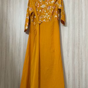 Metallic Print Wester Style A Line Kurta