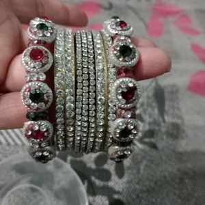 Beautiful Jarkan Stone Bangles For Partyware