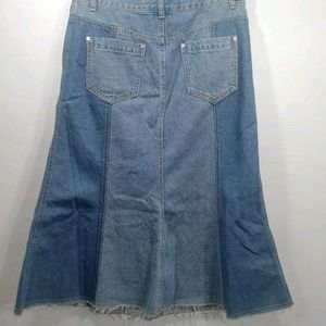 Denim Long Skirt