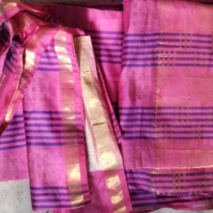 Pink With Purple Saree