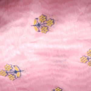 Baby Pink Colour Chanderi Cotton Fabric