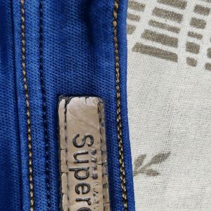 SUPERDRY Blue Rough Look Jeans Size