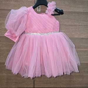 Pink Princess Frock- Single Sleeve