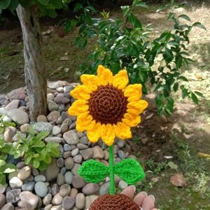 Crochet Sunflower Pot🌻