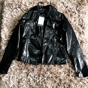 DEAL JEANS Imported Leather Jacket - Black - Brand New