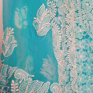 Sky Blue Chikankari Kurti