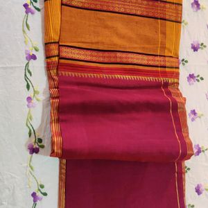 🔶🧡💜Pure South Cotton Double Border Saree