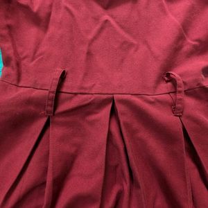 Girls Maroon School Uniform 2 Sets