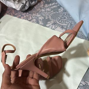 Peach Colour High Heel - Size 37 (uk4)