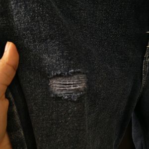 Damaged Style Grey Jeans