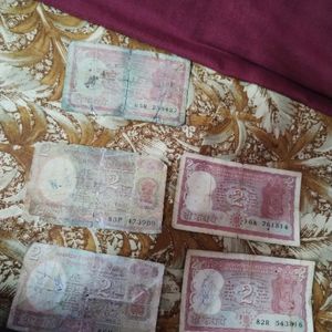 Rare Two Rupees 5 Notes