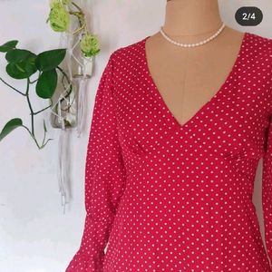 Limited Deal ✨️✨️Pinteresty Red Polka Dot Dress