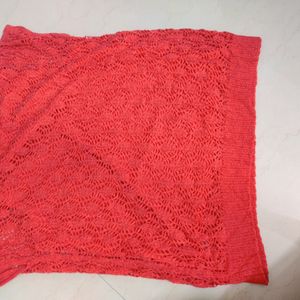 Tomato Reddish Crochet Top