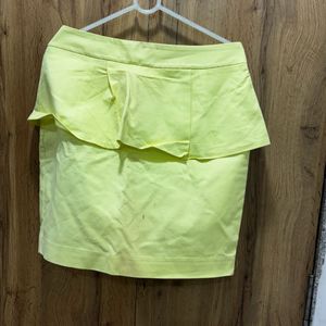 Lemon Yellow Party Skirt Size 30