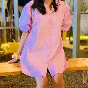 LAVENDER SHIRT DRESS