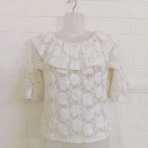 CROCHET OFF-WHITE TUNICS