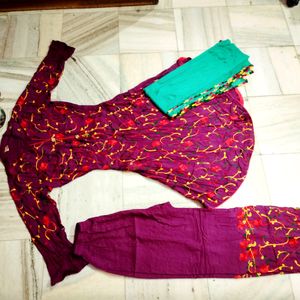 Plazzo Suit Set With Dupatta