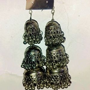 Black Oxidised Jhumka....♥️