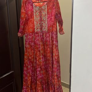 Beautiful Full Size Gown With Heavy Embroidery