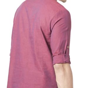 Men Solid Pure Cotton Straight Kurta