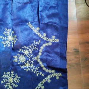 Semi Stiched Navy Blue Lehnga Choli