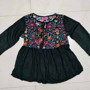 Printed Peplum Top