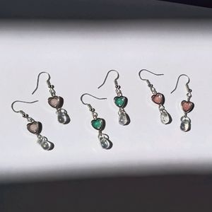 Mini Heart Earrings (Price For 3)