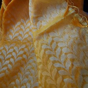 💛Gorgeous Jamdani Handloom Saree In Yellow Clr