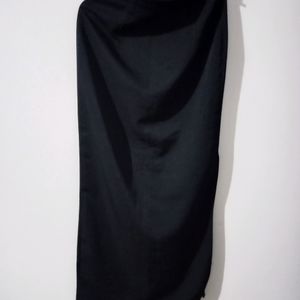 Black Long Slit Skirt