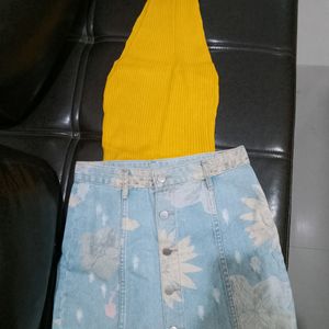 Denim Skirt Only