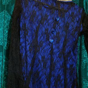 Aline Embroidery Net Kurta