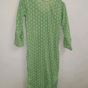 Green Chikinkari Kurta